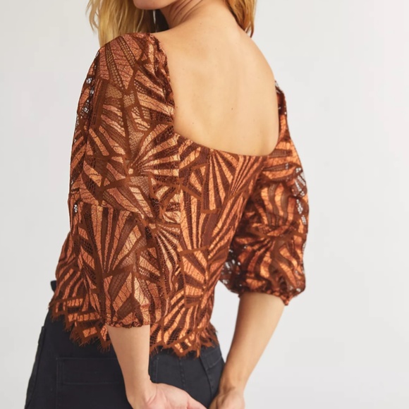 ANTHROPOLOGIE Shine Lace Blouse - Eva Franco - Picture 2 of 7